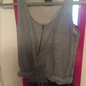 Cropped Sweatshirt Tanktop